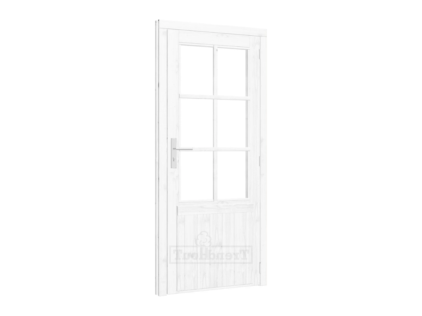 Trendhout Paneeldeur Enkele Deur Rechtsdraaiend Wit Gespoten - 91 x 200.6 cm - Afbeelding 1